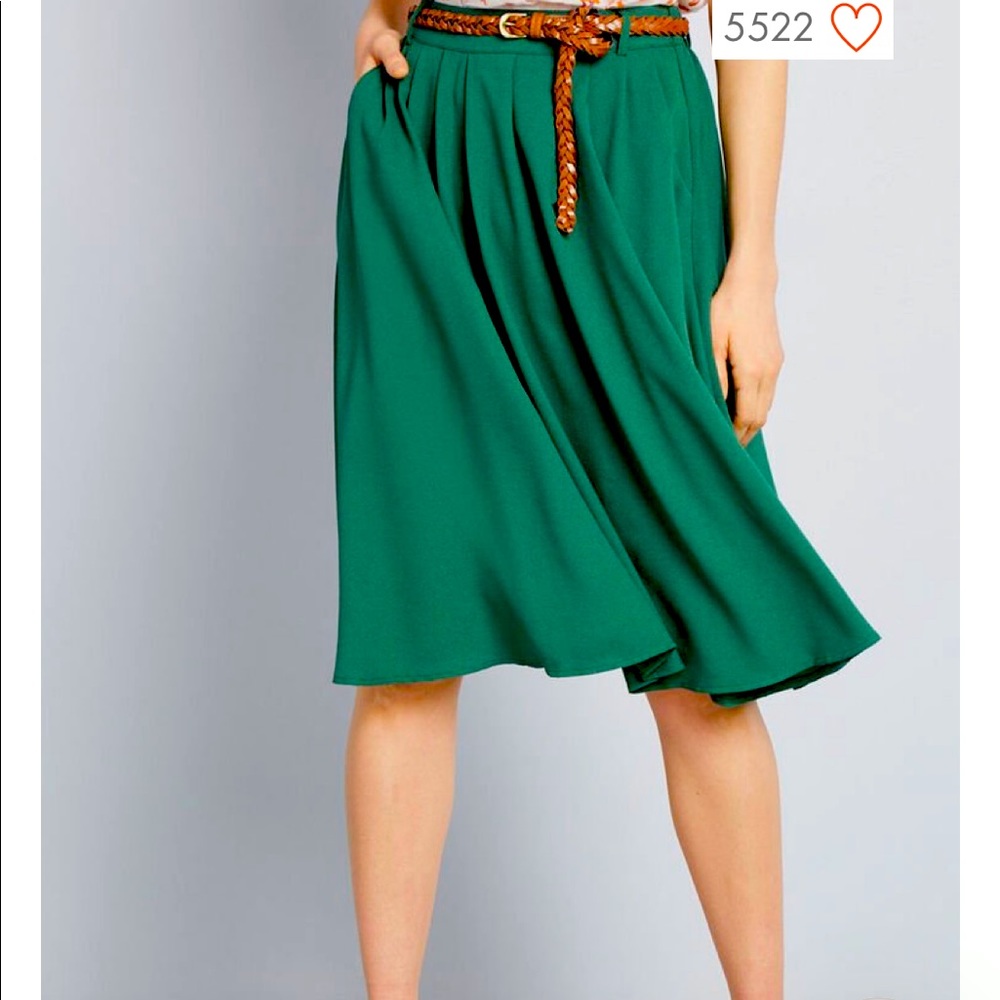 ModCloth Breathtaking Tiger Lilies Midi Skirt